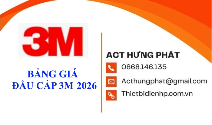 Catalogue bảng giá đầu cáp 3M mới nhất 2026