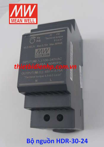 Bộ nguồn HDR-30-24 (30W 24V 1.5A) Meanwell