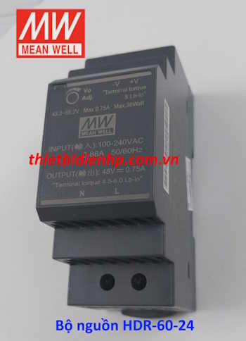 Bộ nguồn HDR-60-24 (60W 24V 2.5A) Meanwell