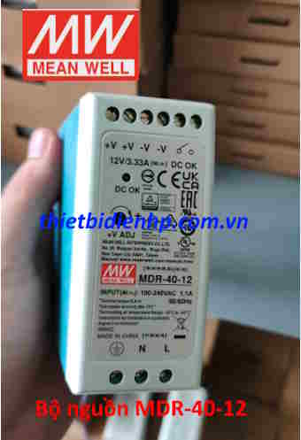 Bộ nguồn MDR-40-12 (40W 12V 3.33A) Meanwell