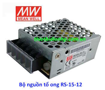 Bộ nguồn tổ ong RS-15-12 (15W 12V 1.3A) Meanwell