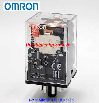 Rơ le trung gian MKS2P AC110 Omron 8 chân