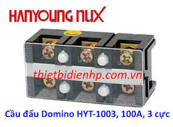 Cầu đấu dây điện Domino Hanyoung HYT-1003, 100A, 3 cực