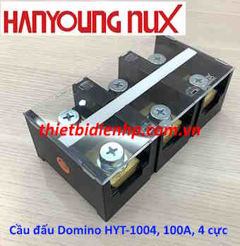 Cầu đấu dây điện Domino Hanyoung HYT-1004, 100A, 4 cực