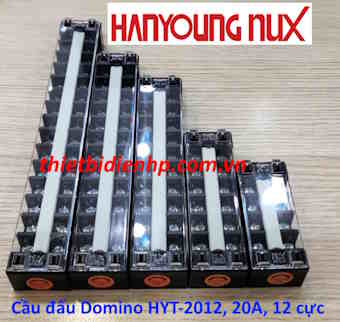 Cầu đấu dây điện Domino Hanyoung HYT-2012, 20A, 12 cực
