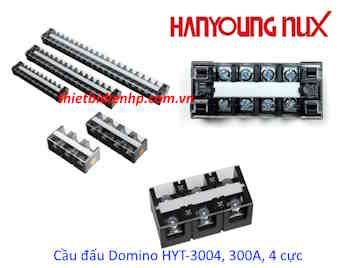 Cầu đấu dây điện Domino Hanyoung HYT-3004, 300A, 4 cực
