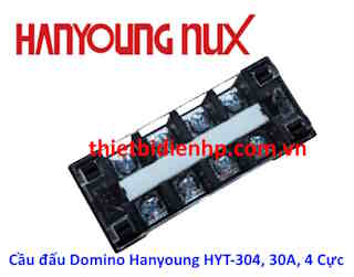 Cầu đấu dây điện Domino Hanyoung HYT-304, 30A, 4 cực