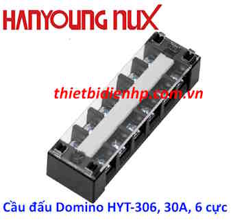 Cầu đấu dây điện Domino Hanyoung HYT-306, 30A, 6 cực