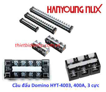 Cầu đấu dây điện Domino Hanyoung HYT-4003, 400A, 3 cực