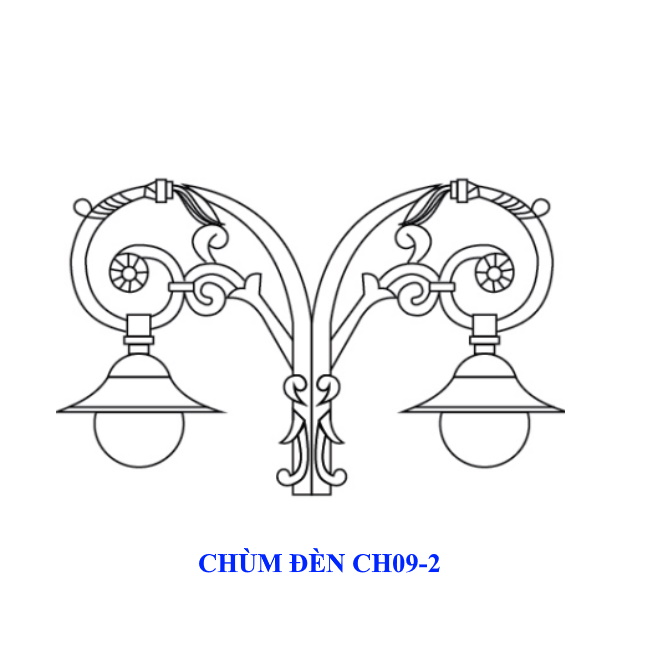 Chùm đèn CH09-2 sử dụng cho cột đèn trang trí