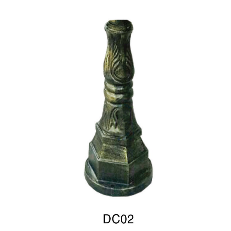 Cột đèn trang trí dùng đế gang DC02 + Đèn Nữ Hoàng