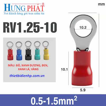 Đầu cos khuyên tròn bọc nhựa RV1.25-10 giá rẻ