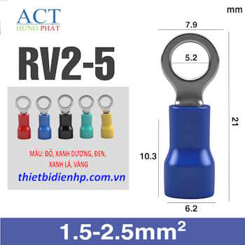 Đầu cos khuyên tròn bọc nhựa RV2-5 giá rẻ
