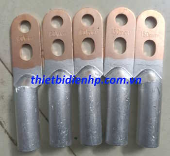 Đầu cos nối dây điện đồng nhôm 120mm2 2 lỗ hàng sẵn