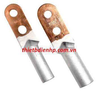 Đầu cos nối dây điện đồng nhôm 185mm2 2 lỗ hàng sẵn