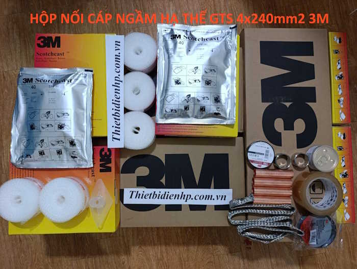 HỘP NỐI CÁP HẠ THẾ ĐỔ KEO RESIN 4x240mm2 CHÍNH HÃNG 3M