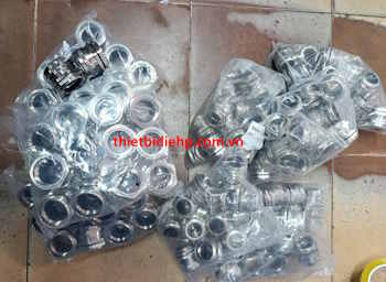 Ốc siết cáp đồng thau mạ Nickel PG25