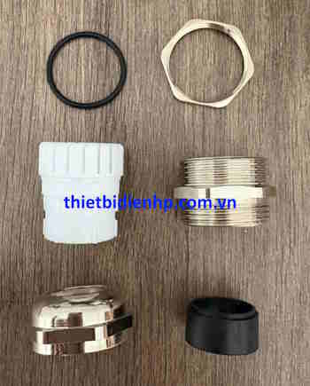 Ốc siết cáp đồng thau mạ Nickel PG29