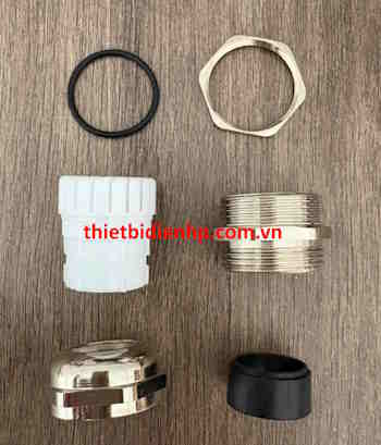 Ốc siết cáp đồng thau mạ Nickel PG48