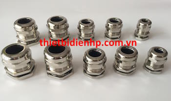 Ốc siết cáp đồng thau mạ Nickel PG7