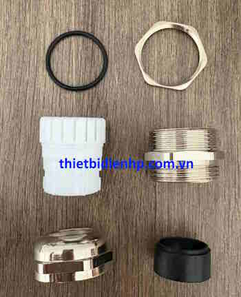 Ốc siết cáp đồng thau mạ Nickel PG19