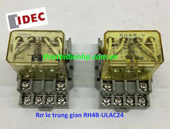 Rơ le trung gian RH4B-ULAC24 24VAC 10A (14 chân dẹp lớn) IDEC