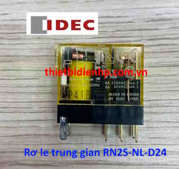 Rơ le trung gian RN2S-NL-D24 24VDC 5A (8 chân dẹp) IDEC