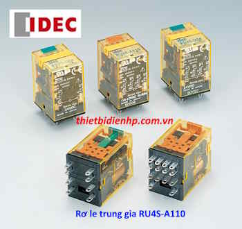 Rơ le trung gia RU4S-A110 110V 6A (14 chân dẹp) IDEC