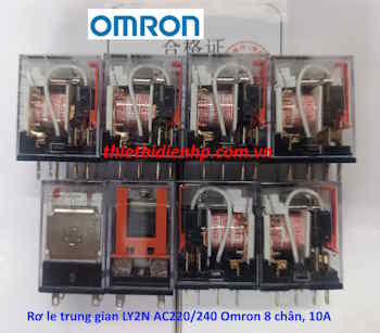 Rơ le trung gian LY2N AC220/240 Omron 8 chân, 10A