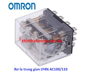 Rơ le trung gian LY4N AC100/110 Omron 14 chân, 10A
