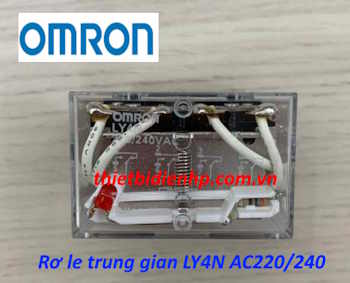Rơ le trung gian LY4N AC220/240 Omron 14 chân 10A