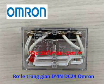 Rơ le trung gian LY4N DC24 Omron 14 chân, 10A