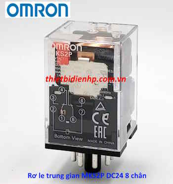 Rơ le trung gian MKS2P DC24 Omron 8 chân