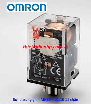 Rơ le trung gian MKS3P AC110 Omron 11 chân