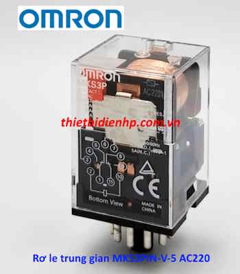Rơ le trung gian MKS3PIN-V-5 AC220 Omron