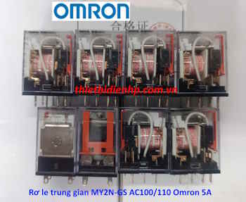 Rơ le trung gian MY2N-GS AC100/110 Omron 5A 8 chân