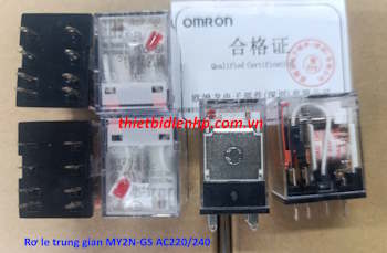 Rơ le trung gian MY2N-GS AC220/240 Omron 7A 8 chân