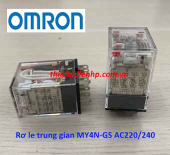 Rơ le trung gian MY4N-GS AC220/240 Omron 14 chân  6A