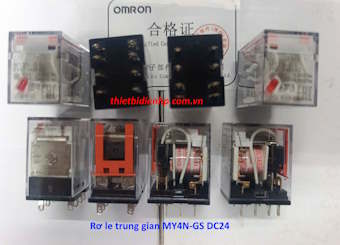 Rơ le trung gian MY4N-GS DC24 Omron 14 chân, 6A