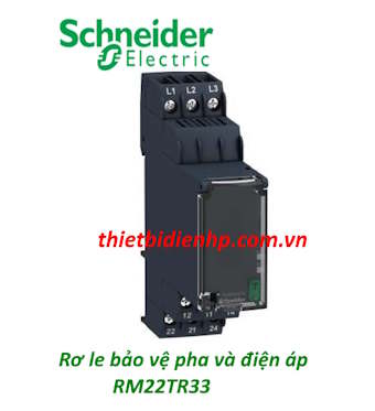 Rơ le bảo vệ pha và điện áp RM22TR33 Schneider 380-480V