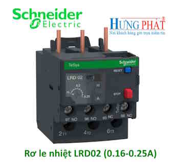 Rơ le nhiệt LRD02 Schneider (0.16-0.25A)