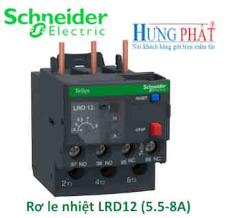 Rơ le nhiệt LRD12 Schneider (5.5-8A)