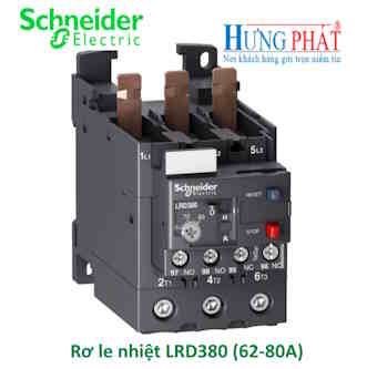 Rơ le nhiệt Schneider LRD380 Schneider (62-80A)