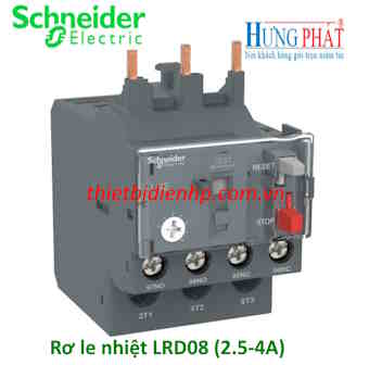 Rơ le nhiệt LRE08 Schneider  (2.5-4A)