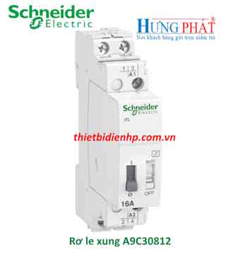 Rơ le xung A9C30812 Schneider 16A 2NO Coil 110V-220V